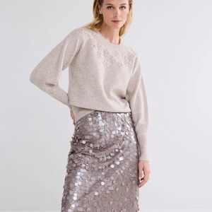 Summum Woman Skirt with Dull Big Sequins